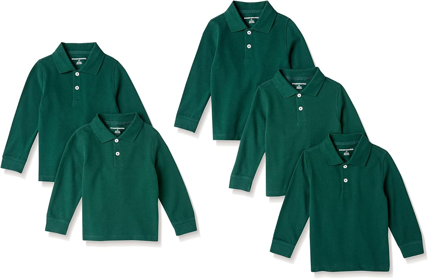 Boys Long-Sleeve Pique Polo Shirts for School and Play