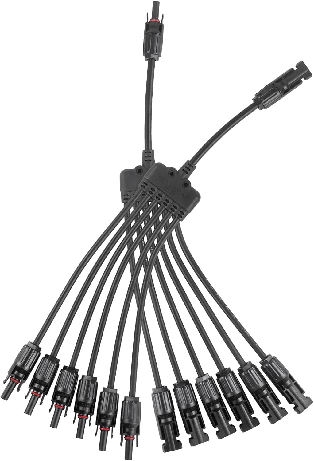 Solar Panel Connector 6 to 1 Y Branch Adapter for Easy Setup