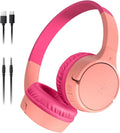 Wireless Kids Headphones with 30H Battery and 85dB Limit - Pink