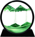 Muyan Moving Sand Art Picture 12 in Round Glass - Calming Desk Decor