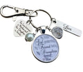 Bride gift bridal bouquet charm for daughter - keepsake key ring