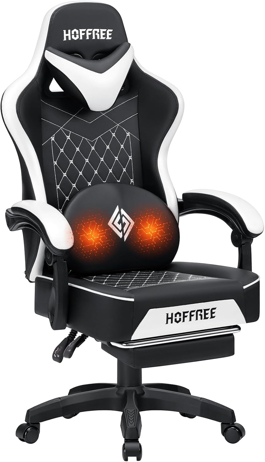 Ultimate Comfort Gaming Chair with Massage Lumbar