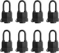 Waterproof Padlocks Keyed Alike 1-9/16 in Wide Pack of 8 - Outdoor Use