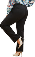 DGD Plus Size Women's Straight-Leg Dress Pants - Comfortable Office we
