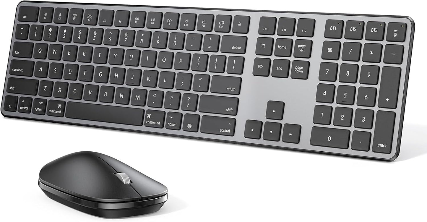 Bluetooth Keyboard and Mouse Combo for Mac with Numeric Keypad