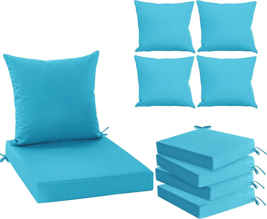 Waterproof Outdoor Cushions for Patio Furniture, Set of 4