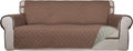 Reversible Quilted Sofa Cover X Large Brown/Beige - Water Resistant