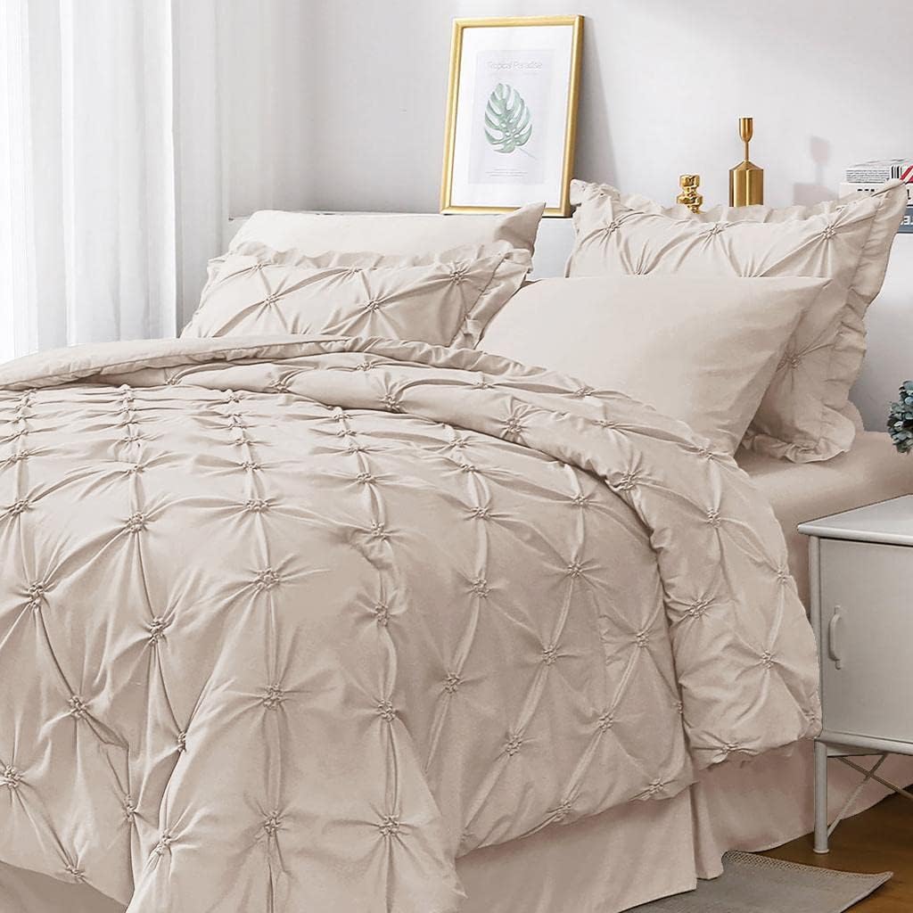 JOLLYVOGUE King Size Comforter Set 7 Pieces for Elegant Bedrooms