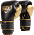 Everlast Powerlock2 Boxing Gloves Black/Gold 14oz - Training