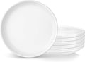 LOVECASA White Plates Set of 6, 10.5in Ceramic Dishes