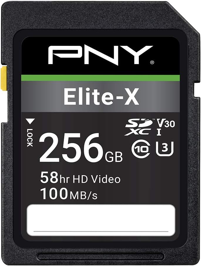 PNY 256GB Elite-X SDXC - 4K UHD Speed