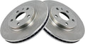 TRQ Front Brake Rotors Set Vented Compatible with 2008-2014 Cadillac