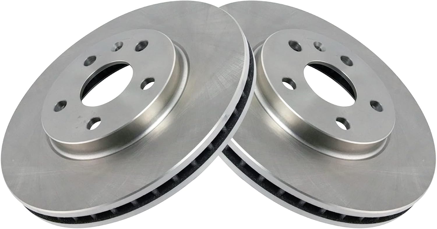 TRQ Front Brake Rotors Set Vented for 2008-2014 Cadillac CTS