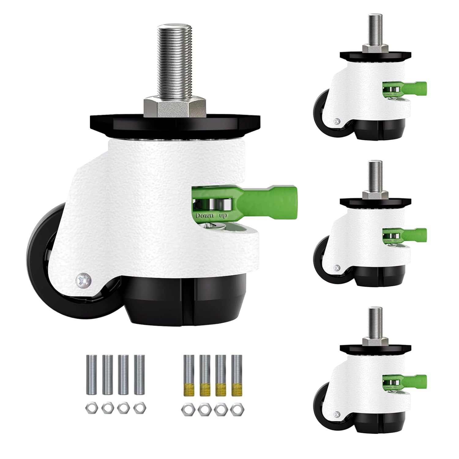 Heavy Duty Caster Wheels Set of 4 for Workbench and Machinery