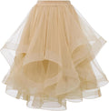 Tulle Skirt for Women A Line Midi Tutu - Puffy Tiered Tea Length