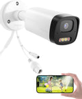 4K PoE IP Security Camera - 8MP Wired Outdoor Bullet Camera