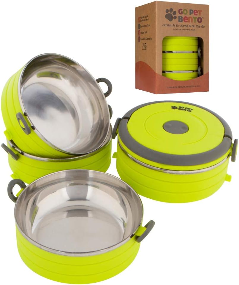 Healthy Human Travel Pet Bento Bowls - Perfect for Pets on the Go