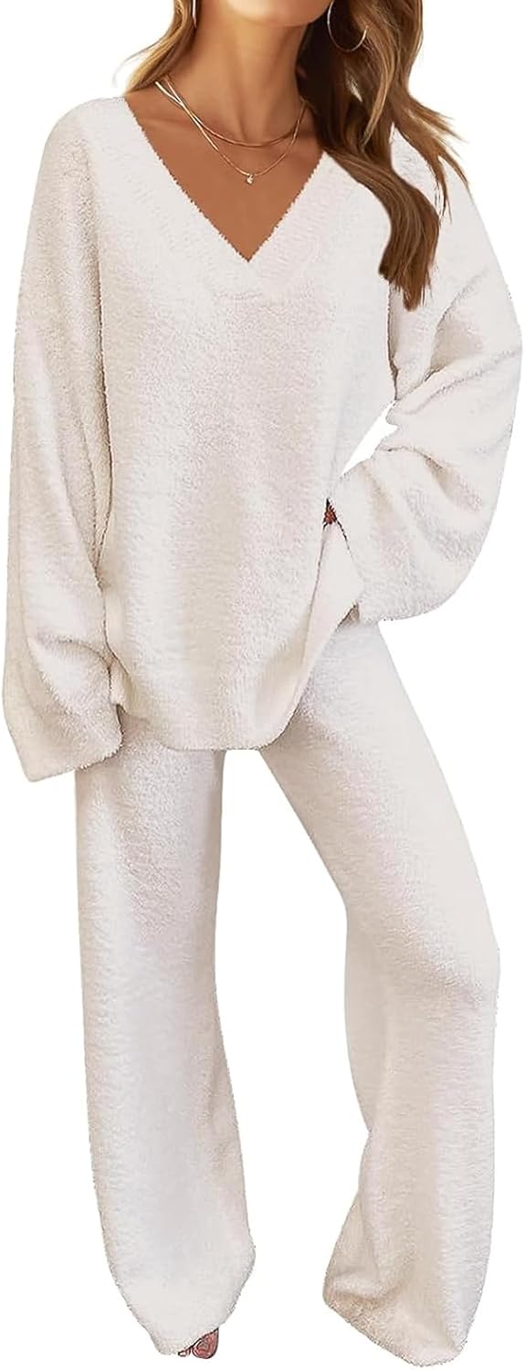 TECREW Women's Fuzzy Fleece Lounge Sets for Cozy Comfort