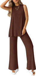 Women's 2 Piece Lounge Set - Lightweight Summer Wide Leg Tracksuit