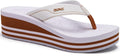 ONCAI Womens Platform Wedge Flip Flops - Comfortable Dressy Sandals