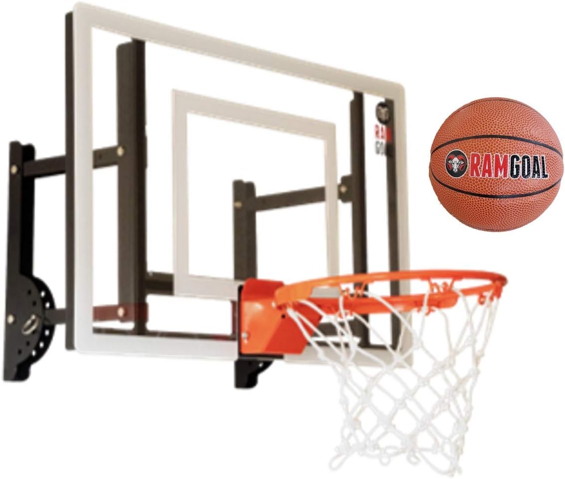 RAMGOAL Wall Mounted Mini Basketball Hoop for Indoor Fun