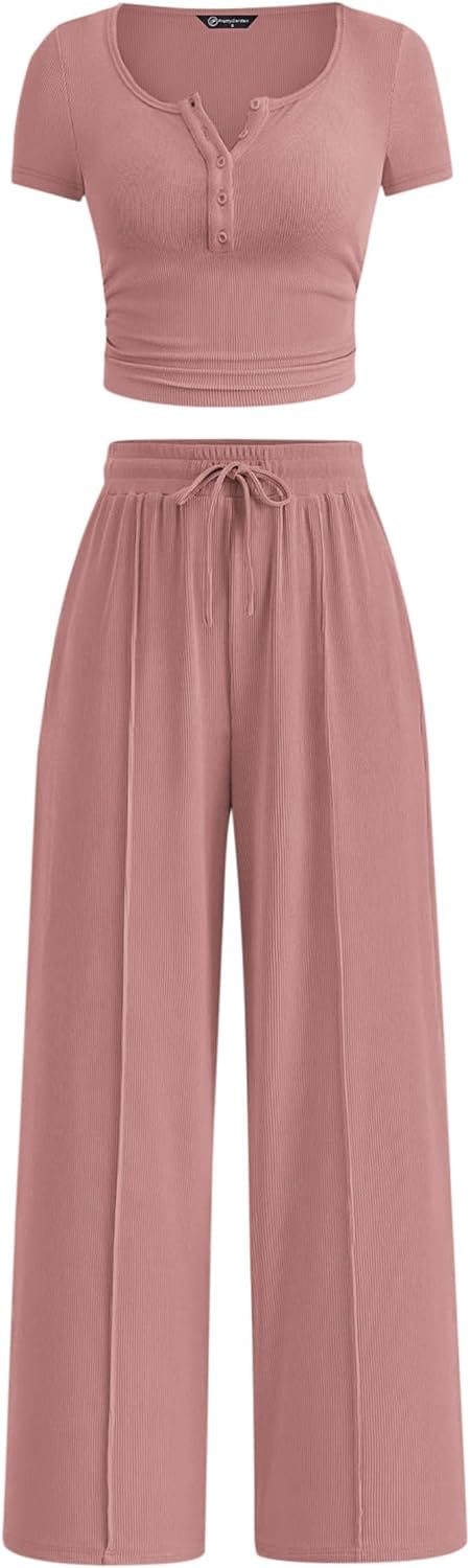 PRETTYGARDEN Womens 2 Piece Outfits for Summer 2025 Comfort