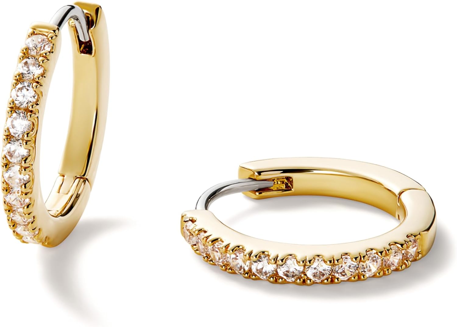Trendy Huggie Hoop Earrings for Women - 14K Gold Plated