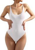 SUUKSESS Women Scoop Neck Thong Bodysuit - Soft, Backless Fit Women's
