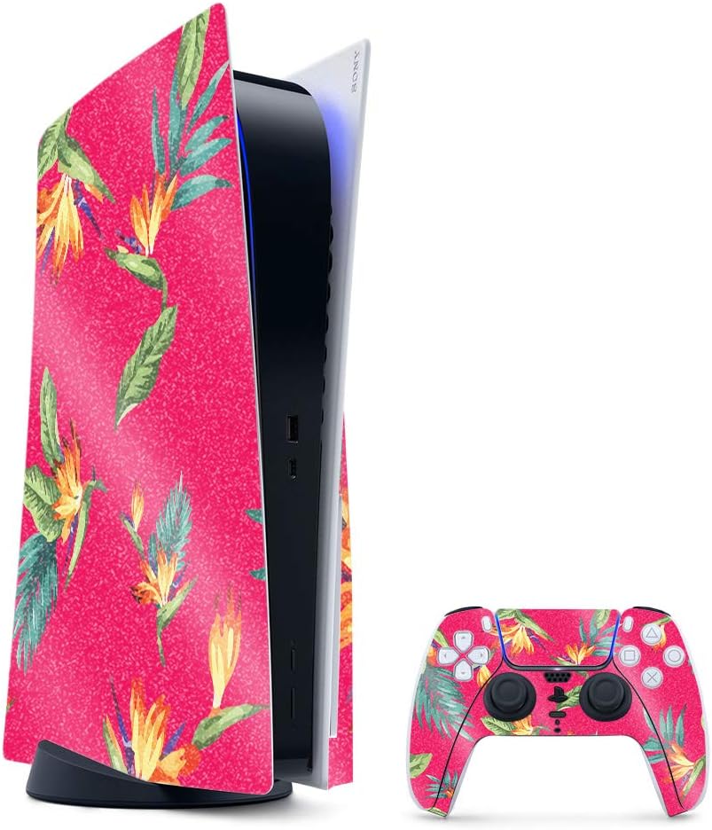 MightySkins Glossy Glitter Gaming Skin for PS5 Bundle - Paradise