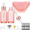 PrettyCare Glass Eye Dropper Bottles 99 Pack 1oz - Bulk Rose Set