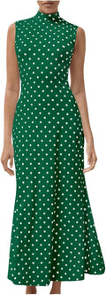 Chic Polka Dots Maxi Tank Dress for Women by Milumia Fashion