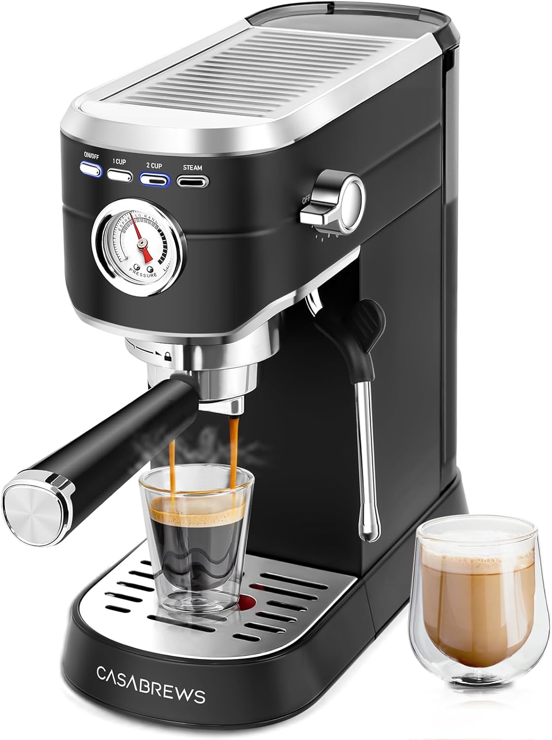 20 Bar Stainless Steel Espresso Maker: CASABREWS