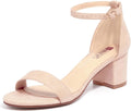 IDIFU Women's Cookie-LO Low Block Heels Chunky Sandals (Style QLJL)