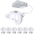 6-Inch Gimbal Recessed Light with 90 Tilt & 360 Rotation
