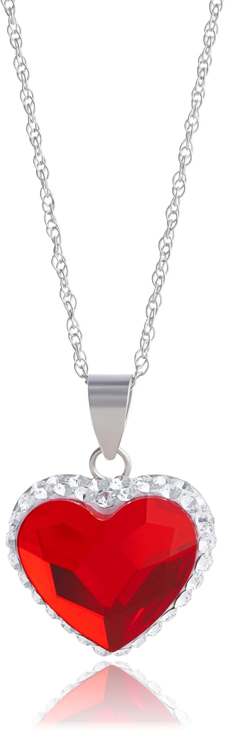MAX + STONE Sterling Silver Two Tone Heart Pendant Necklace