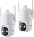 Dzees 360 PTZ Security Camera 2K Battery Outdoor - Color Night Vision