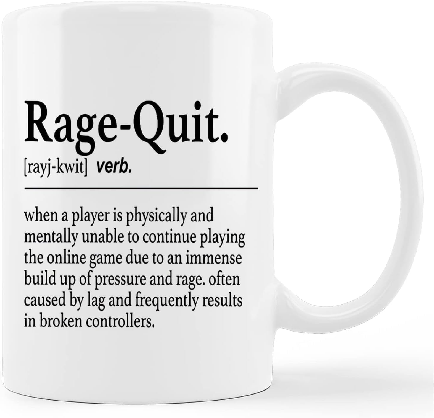 Gamer Mug: Rage-Quit Definition - Fun Gift!