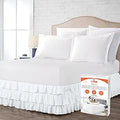 SGI 18 Inch Drop Queen Size Multi Ruffled Bed Skirt - Easy Care
