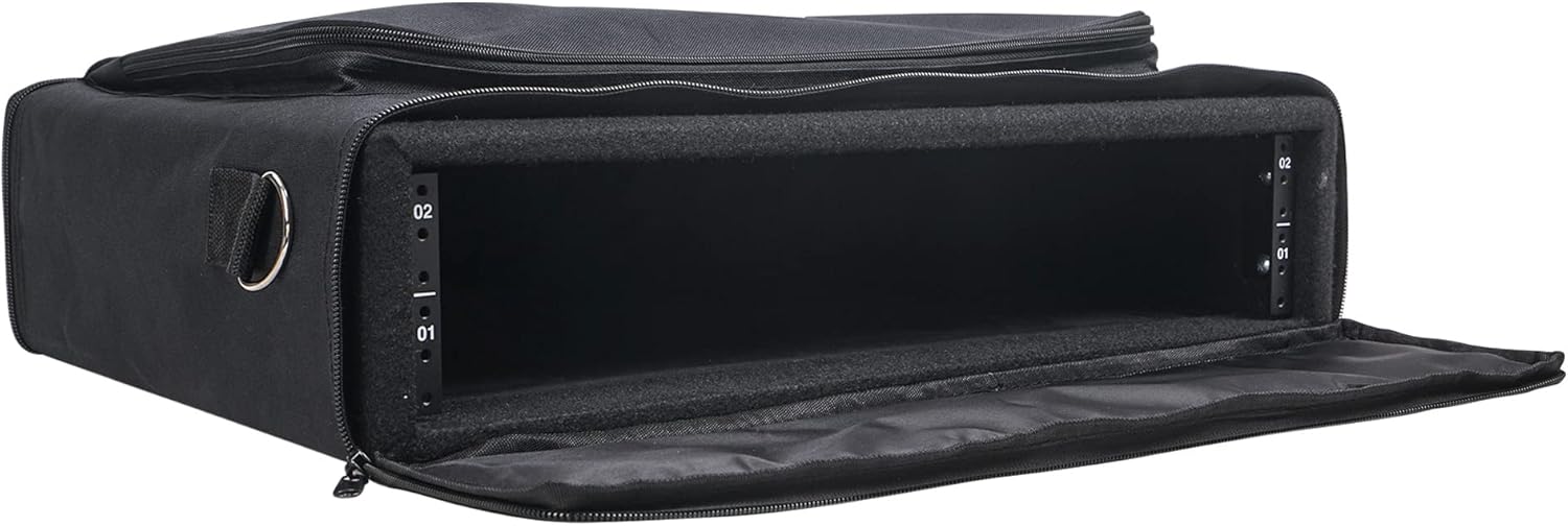 Sound Town Portable 2U Rack Bag for Easy Gear Transport