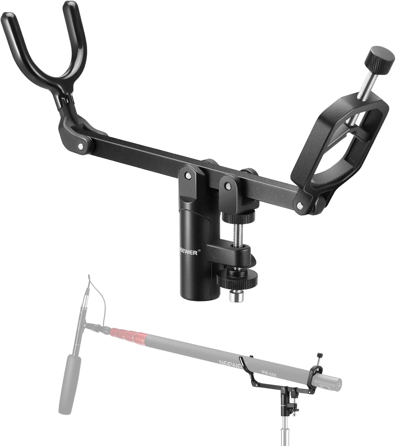 NEEWER Mic Boom Pole Support Holder for Light Stand Use