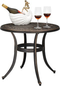 VINGLI 24 Cast Aluminum Outdoor Side Table for Your Patio