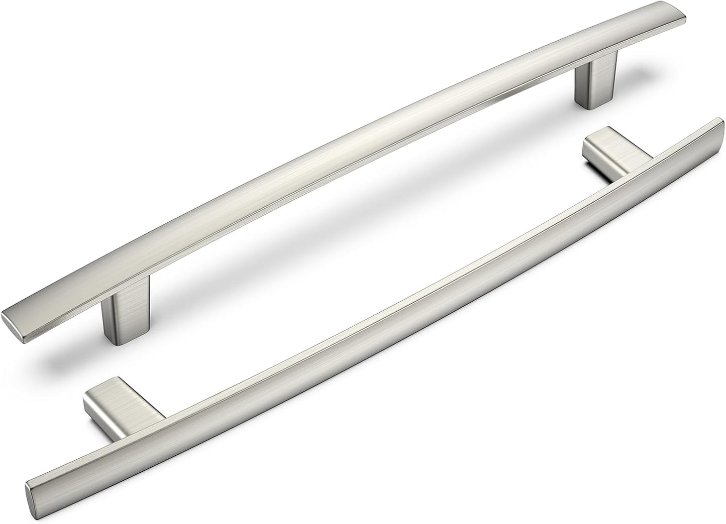 Brushed Nickel Cabinet Handles - Modern Drawer Pulls for Kitchen