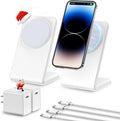 Meifigno 2-Pack MagSafe Charger Stand Set - Fast Charge iPhone & AirPods
