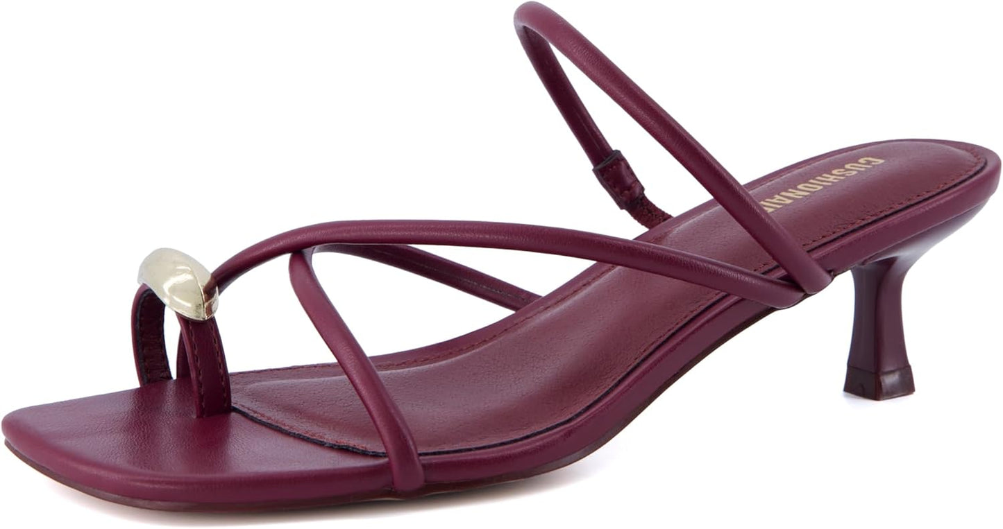 CUSHIONAIRE Maui Strappy Womens Sandals with Kitten Heels