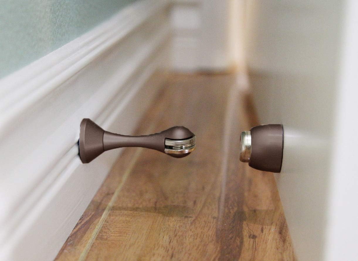 Magnetic Door Stop Set - Oil Rubbed Bronze for Home & Office