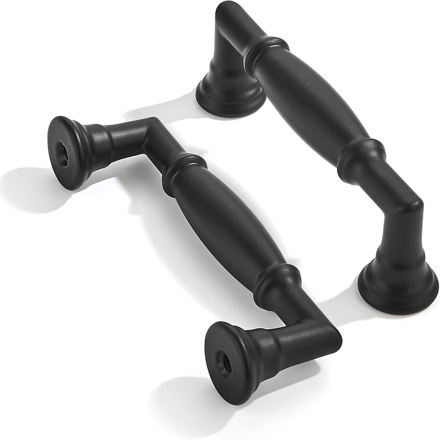 10 Pack 3-1/2 Inch Matte Black Cabinet Pulls for Modern Homes