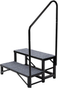 2-Step RV Steps with 1 Handrail - Heavy-Duty Stable Stairs
