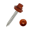 EAGLE 1 Metal Roofing Screws #10 Barn Red 3 in - Durable Painted Hex