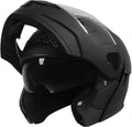 SPARK DOT Modular Flip-Up Dual Visor Full Face Helmet (Black Large)