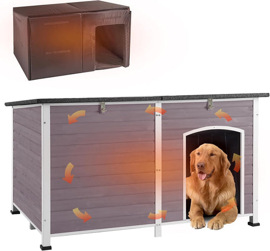 Insulated Outdoor Dog House for Winter Extra Large Comfort